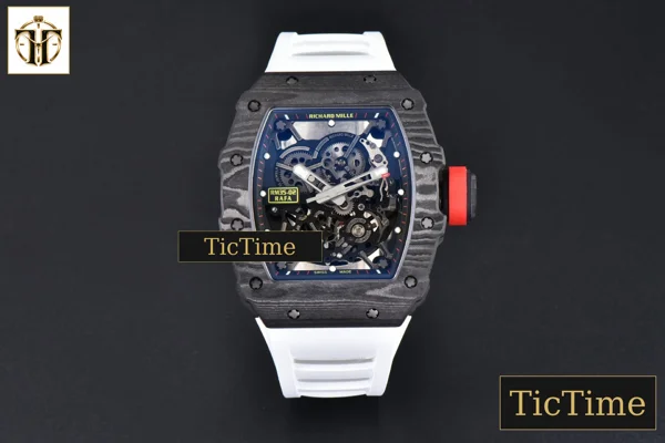 Foto frontal — NTPT RM035-02 42mm ZF Skeleton Dial White Rubber Strap NH05A