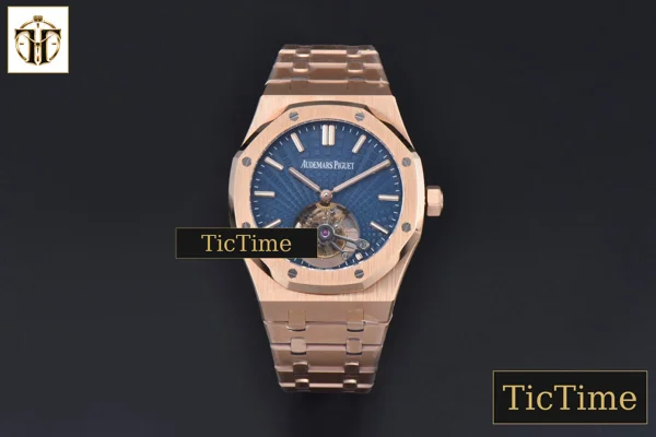 Foto frontal — Royal Oak Tourbillon 41mm R8F RG Blue Dial RG Bracelet Flying Tourb V2