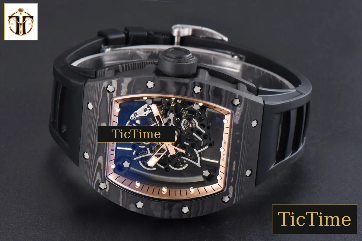 NTPT RM055 43mm ZF RG Bezel Black Crown Black Rubber Strap V6 RMUL2 — foto 15