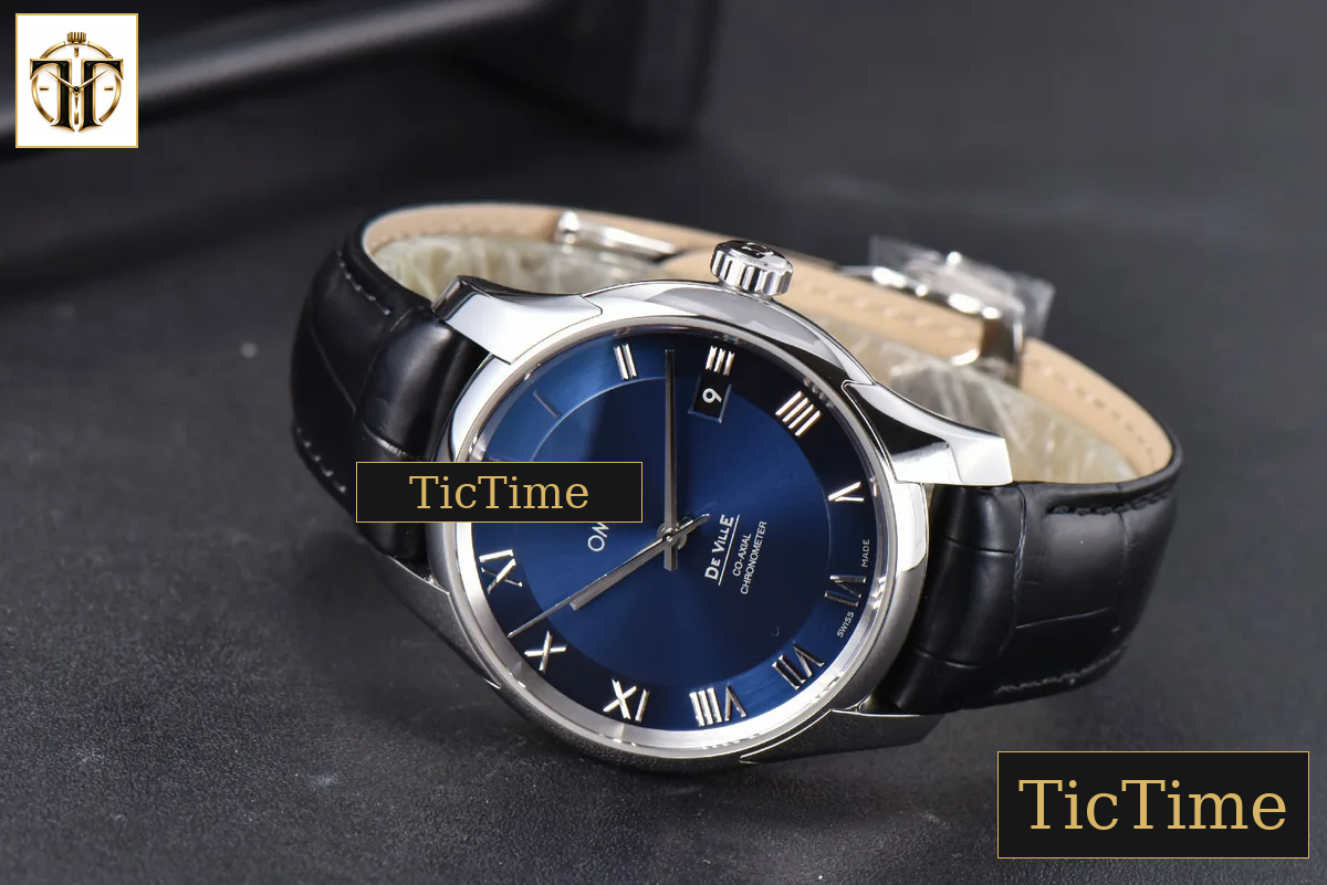 De Ville Hour Vision 41mm VSF Blue Dial Black Croco Strap A8500 — foto 7