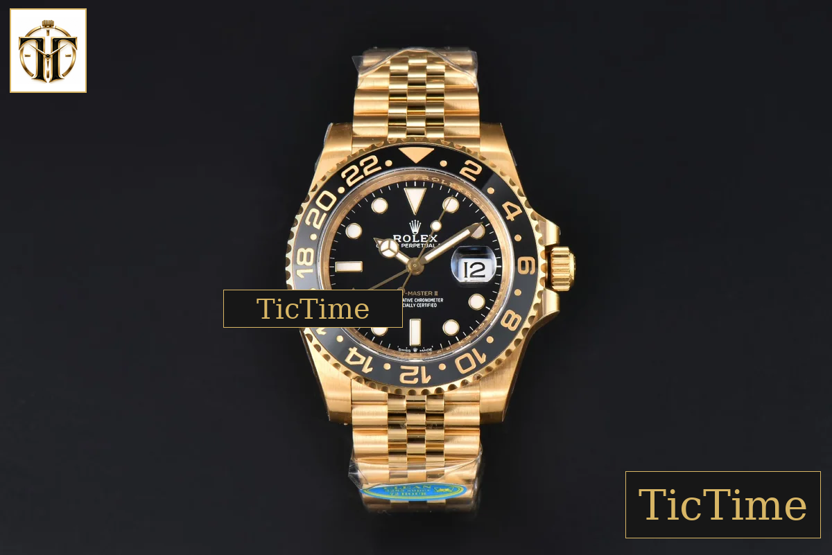 GMT Master II 126718 40mm Clean Factory YG Black/Gray Bezel Black Dial Jubilee Bracelet DD3285 — foto 3