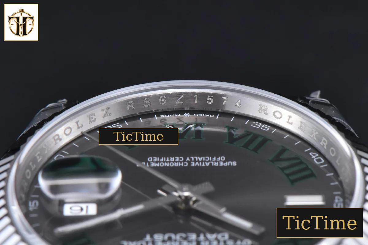 DateJust Wimbledon 126234 36mm VSF Gray Dial Green Marker Jubilee Bracelet VS3235 — foto 13