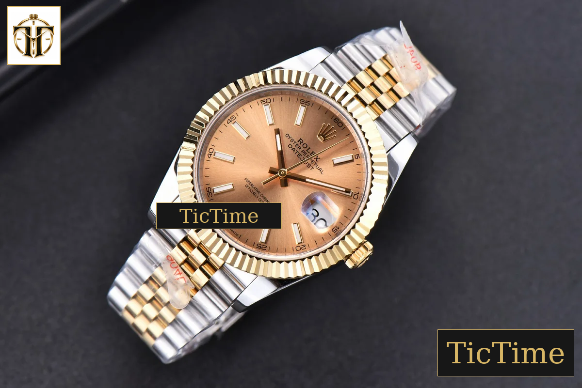 Datejust 41mm GMF YG/SS Gold Dial Stick Marker Fluted Bezel Jubille Bracelet VR3235 — foto 4