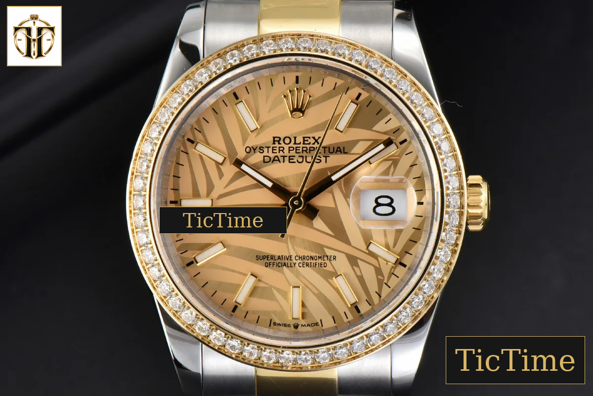 DateJust 36mm BPF YG/SS Diamond YG Plam Dial Oyster Bracelet A2824 — foto 2