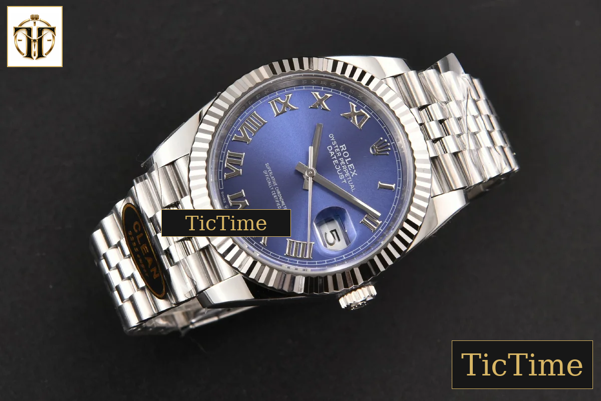 DateJust 126334 41mm Clean Factory Blue Roma Marker Jubilee Bracelet VR3235 — foto 15