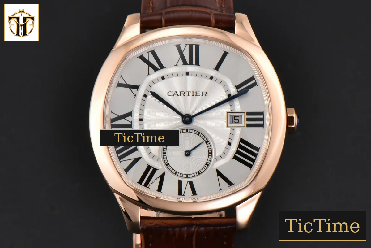 Drive De Cartier 40mm APSF RG White Dial Brown Leather Strap A23J — foto 2