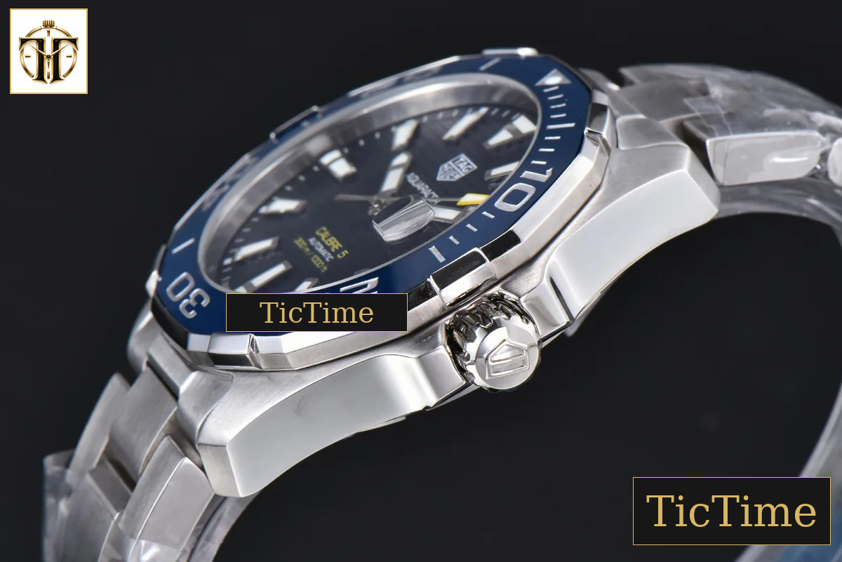 Aquaracer Calibre 5 43mm OF Blue Dial Silver Hand SS Bracelet SW200 — foto 10