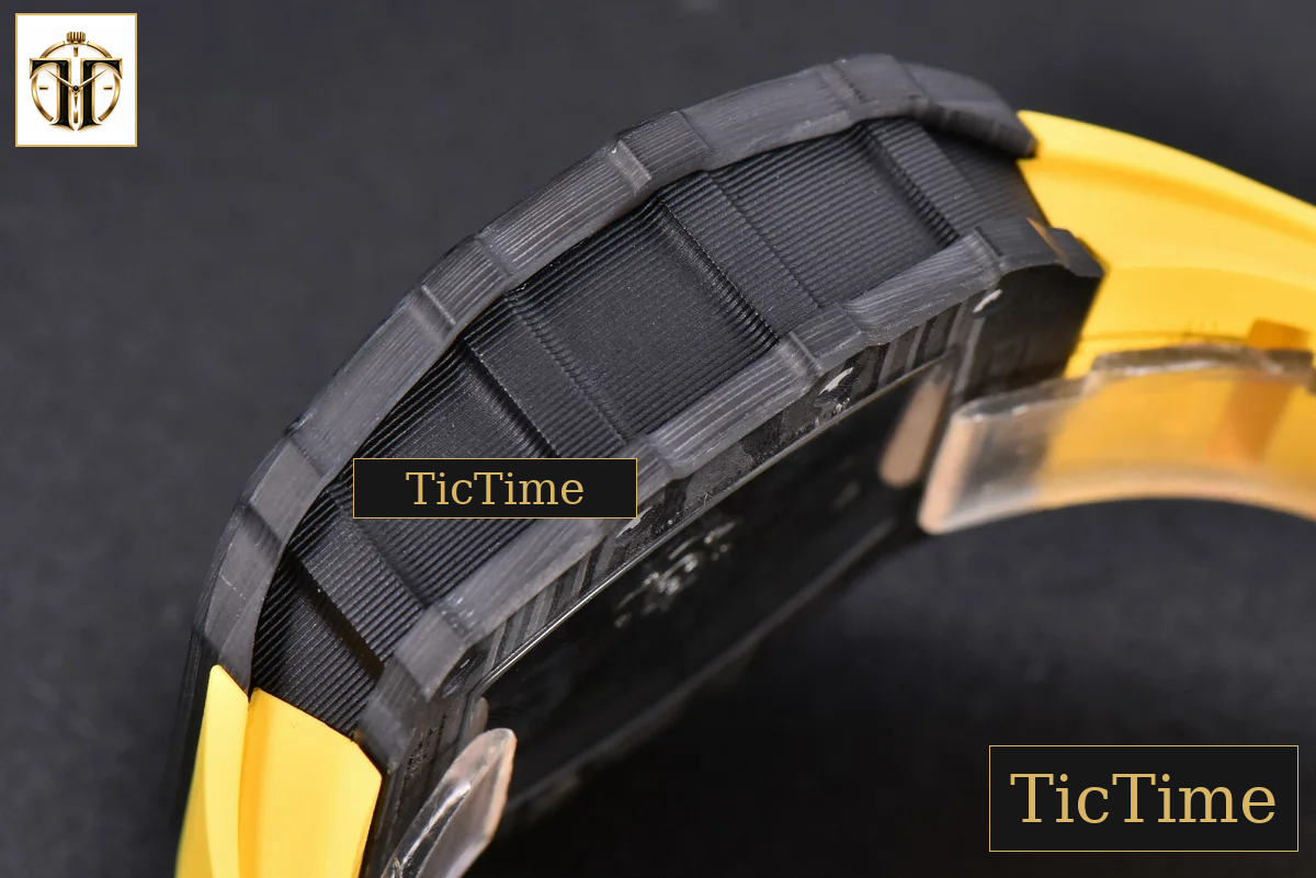 RM035-02 KVF Skeleton Dial Red Yellow Rubber Strap V3 Miyota8215 — foto 13