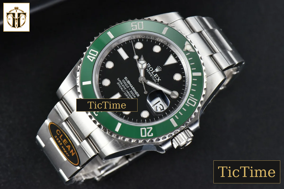 Submariner LV 126610 41mm Clean Factory Green Ceramic Black Dial SS Bracelet VR3235 — foto 11