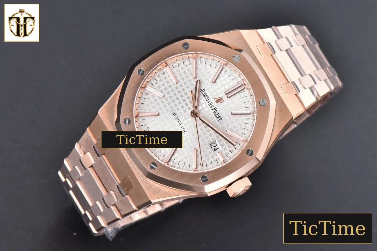 Royal Oak 15400 41mm IPF RG White Textured Dial RG Bracelet SA3120 — foto 4