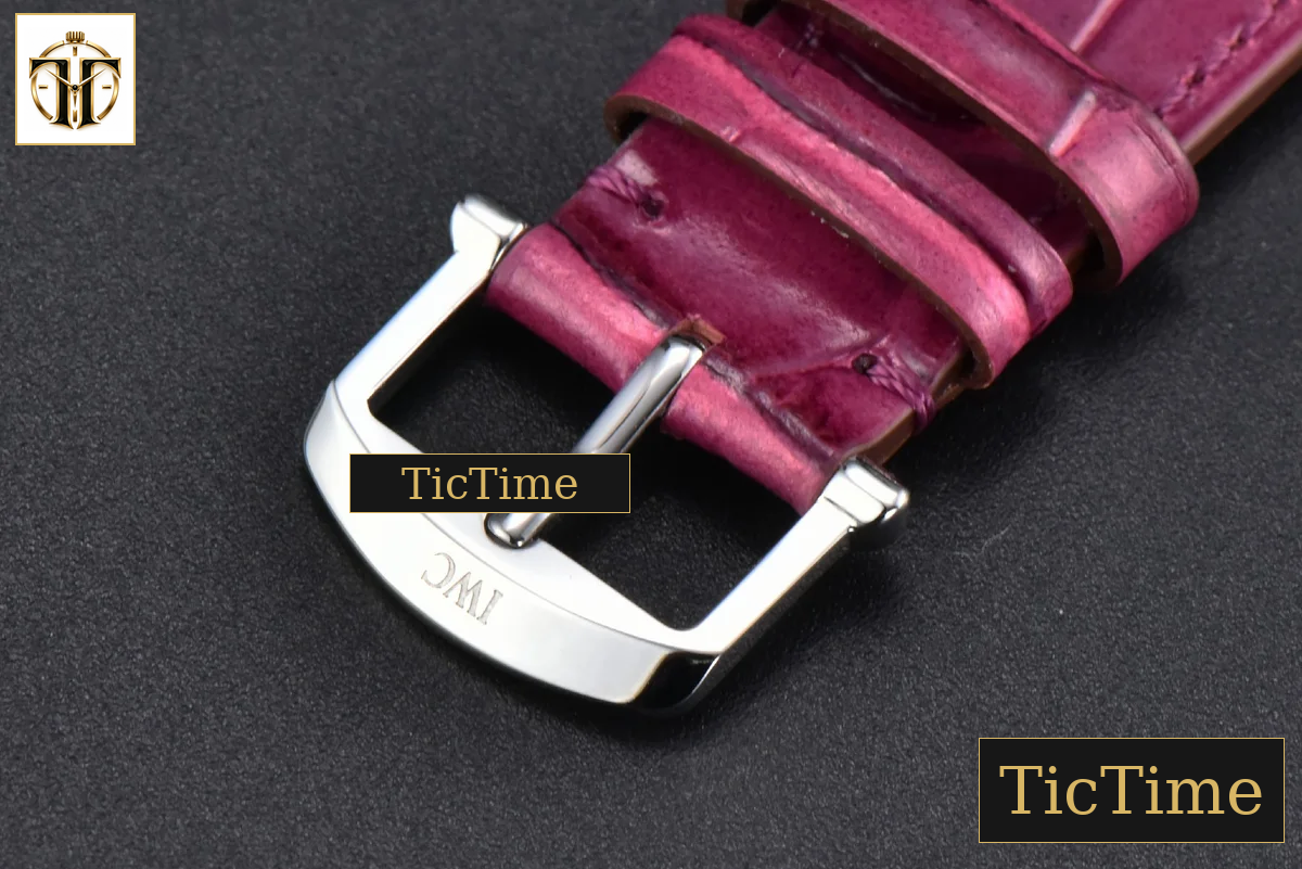 Portofino 37mm V7F Diamond Silver Dial RG Marker Pink Leather Strap A2892 — foto 31