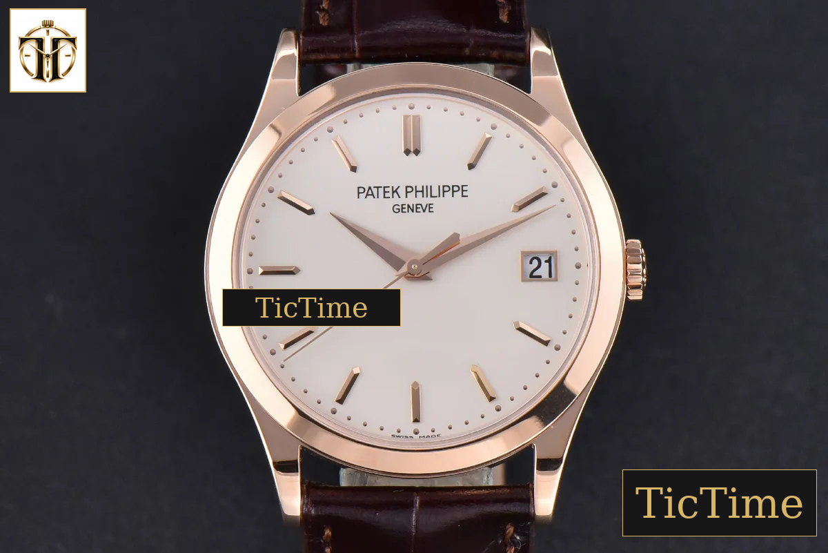 Calatrava 5296R 38mm ZF RG Ivory Dial Brown Leather Strap 9015 — foto 2