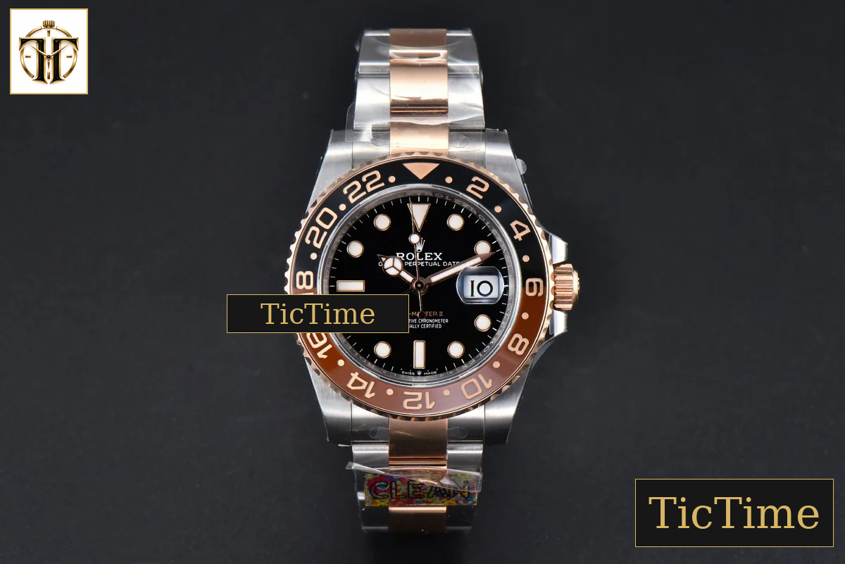 GMT-Master II CHNR 126711 40mm Clean Factory RG/SS Black/Brown Ceramic Oyster Bracelet DD3285 — foto 3