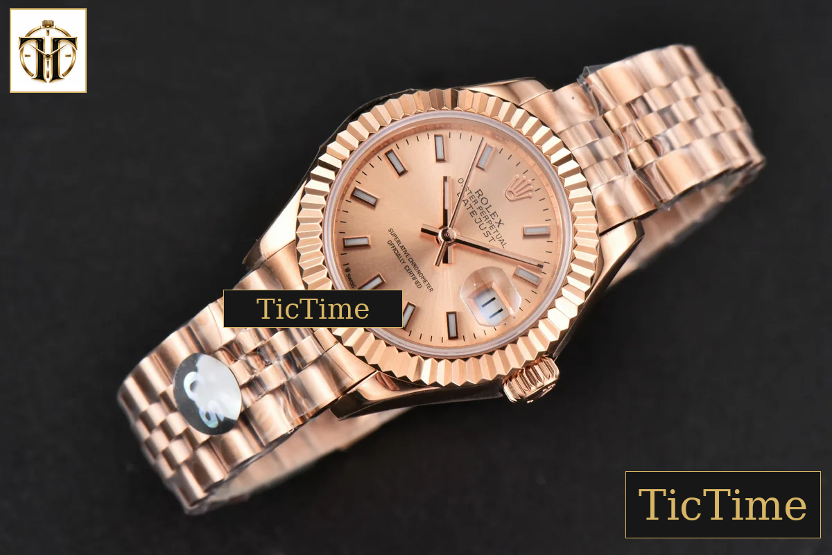 DateJust Ladies 28mm WF RG RG Dial Lume Marker Jubilee Bracelet A2236 — foto 4