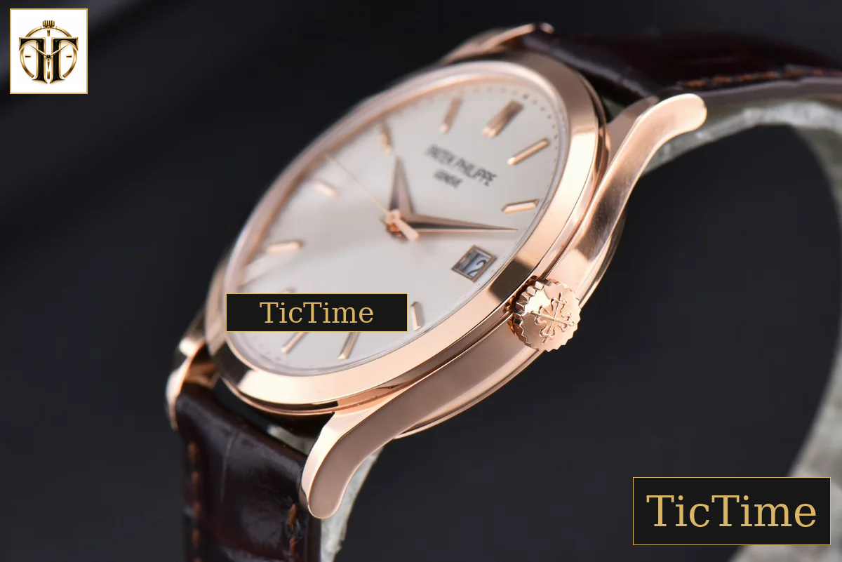 Calatrava 5296R 38mm ZF RG Ivory Dial Brown Leather Strap 9015 — foto 8