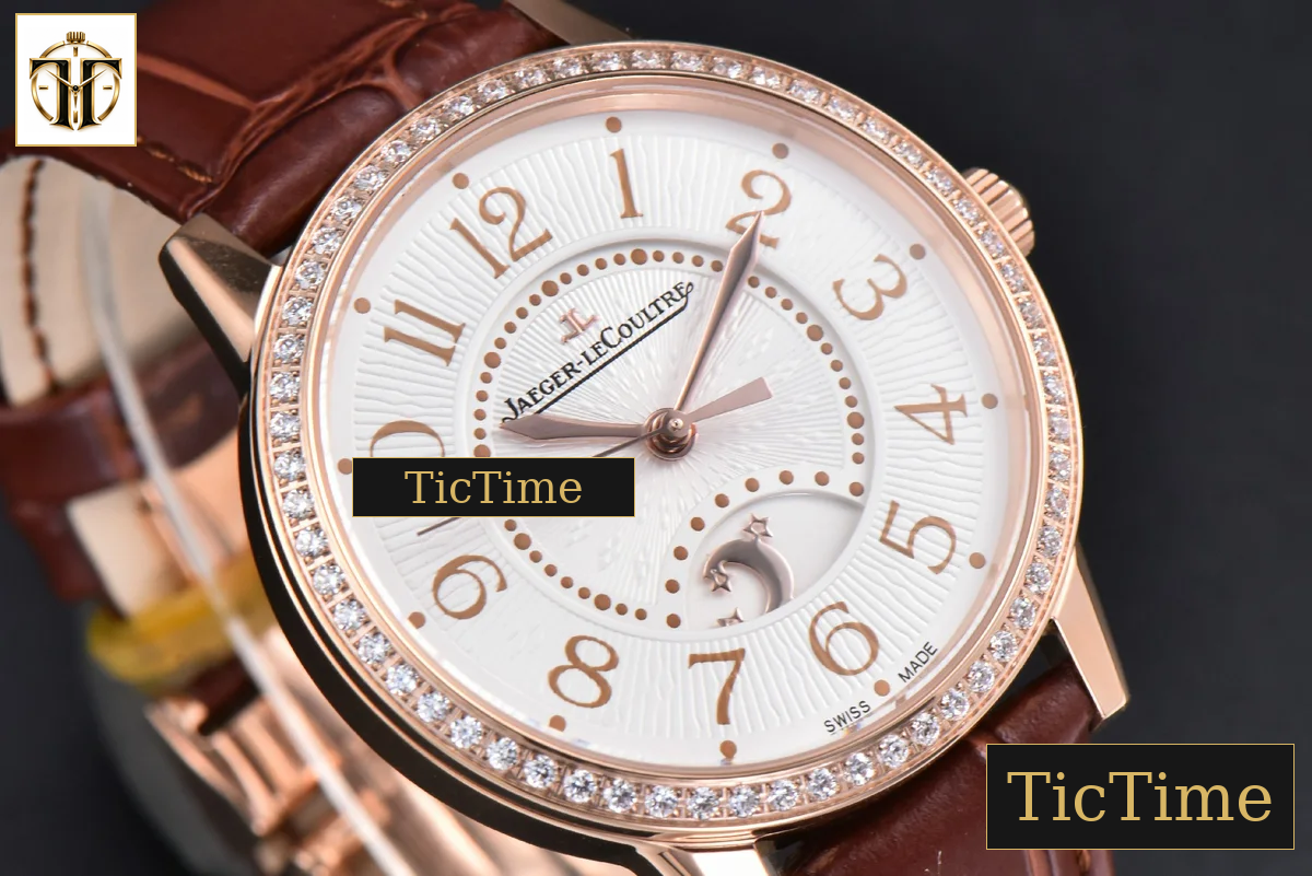 Rendez-Vous Night & Day 34mm APSF RG Diamond White Textured Dial Brown Leather Strap A898 — foto 11