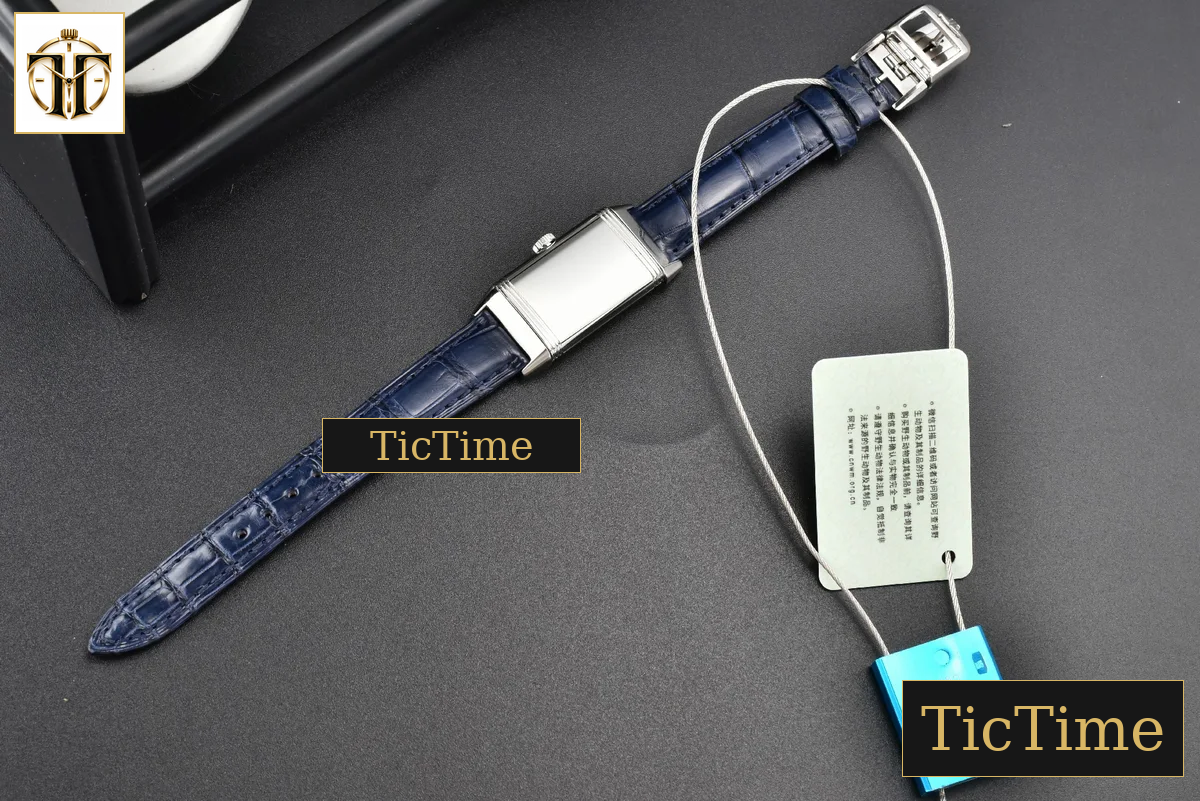 Reverso One 3288420 20mm IMF Diamond White Moissanite Blue Leather Strap (wth CZ stones ) Swiss Quartz — foto 22