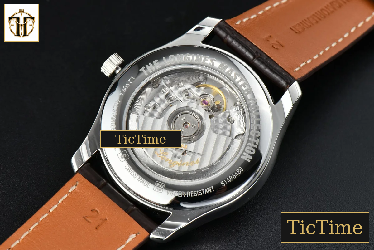 Master Moonphase 40mm GF White Dial Digital Marker Brown Leather Strap A899 — foto 22
