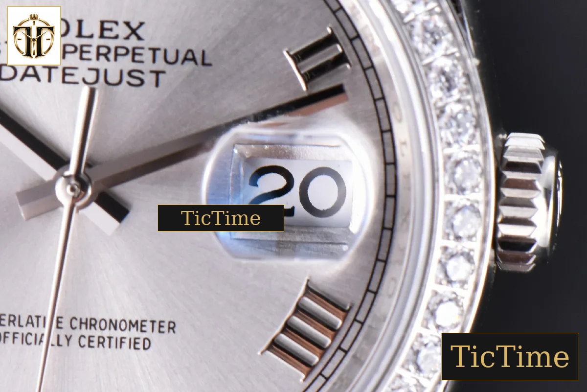 DateJust 36mm EWF SS Silver Dial Diamond Roma Marker Diamond Bezel Oyster Bracelet A3235 — foto 9