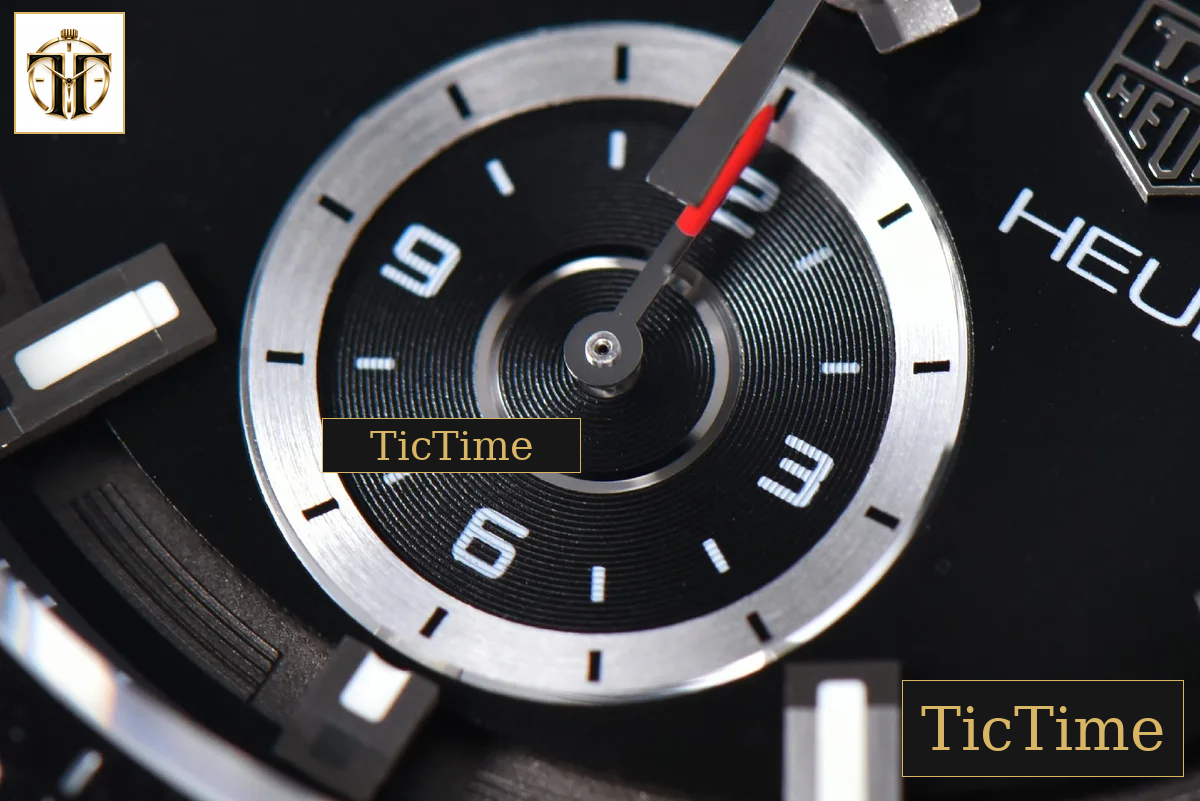 Calibre Heuer 01 Chrono 45mm XF PVD Skeleton Black Dial Black Rubber Strap A1887 — foto 8