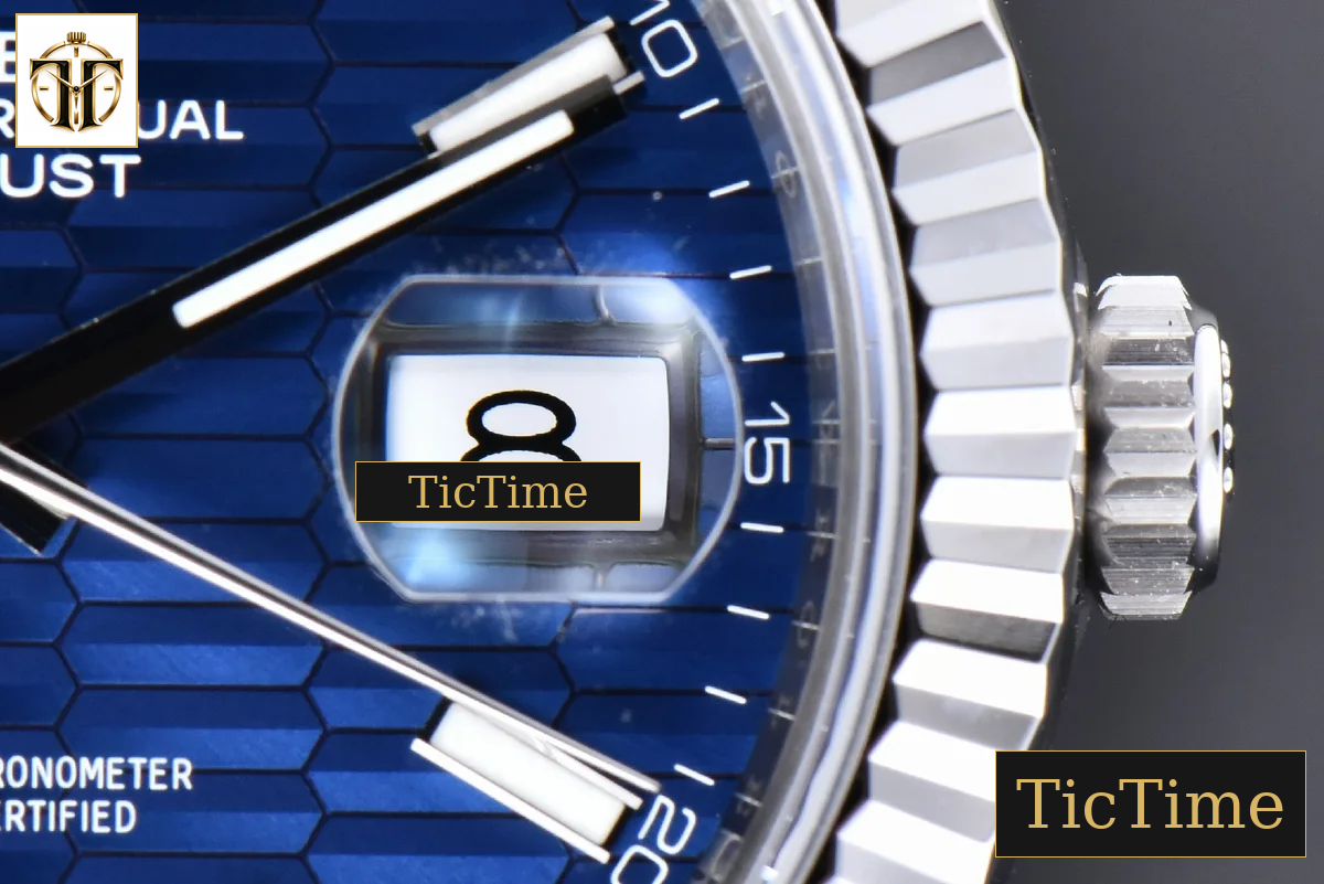 DateJust 41 904L 126334 41mm VSF Blue Motif Dial Jubilee Bracelet VS3235 — foto 9
