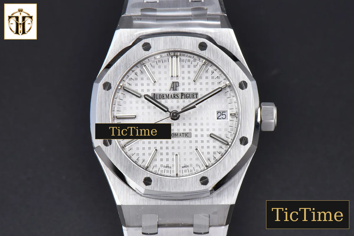 Royal Oak 15450 37mm APSF SS White Textured Dial SS Bracelet A3120 — foto 14