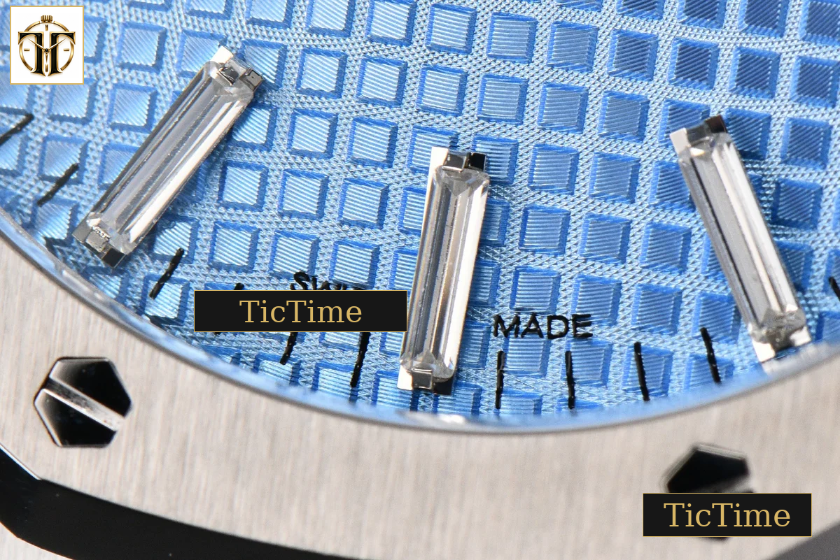 Royal Oak ’50th Anniversary’ 15510 41mm ZF Ice Blue Dial Diamond Marker SS Bracelet SA4302 — foto 6