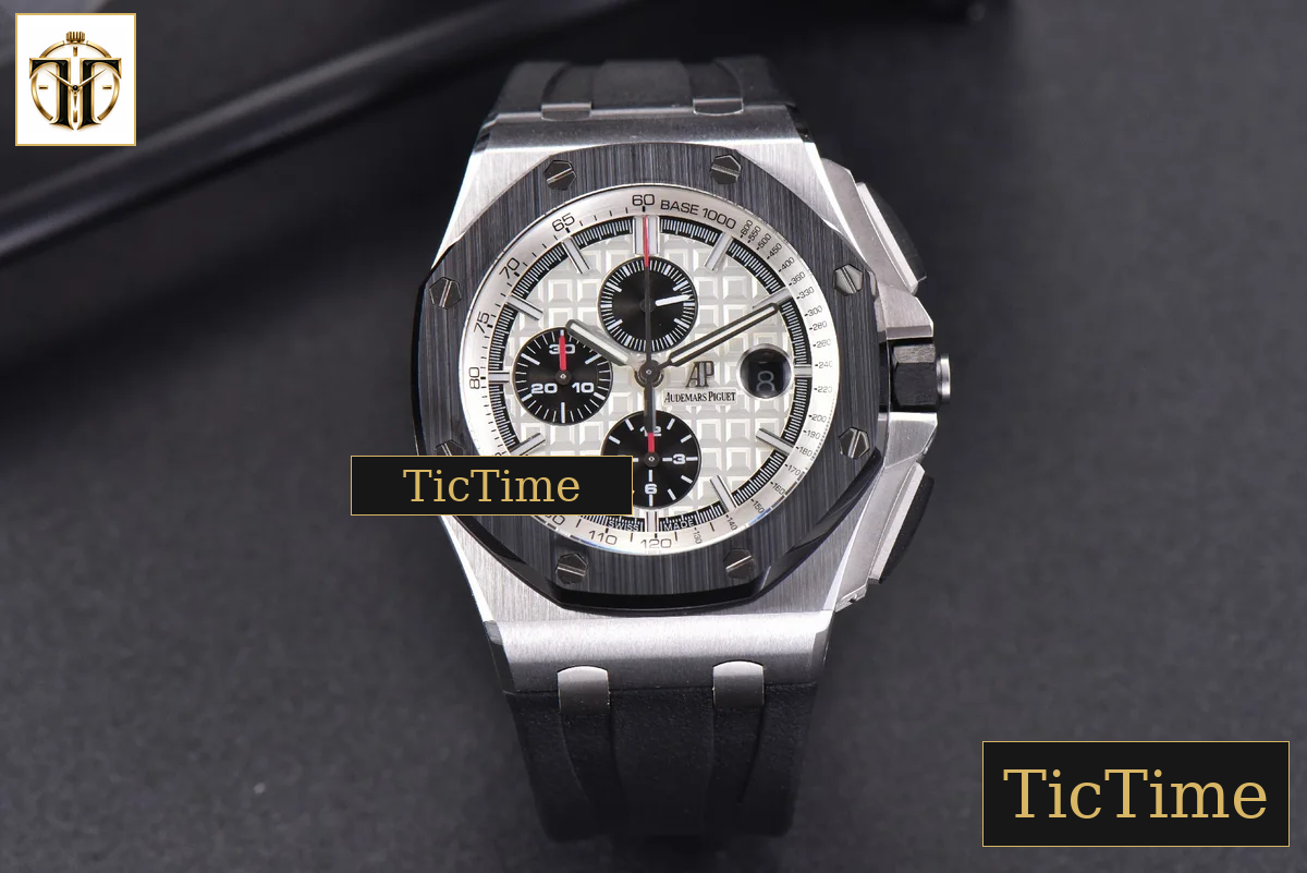 Royal Oak Offshore 44mm JF Black Ceramic Panda Dial Rubber Strap V2 A3126 — foto 2