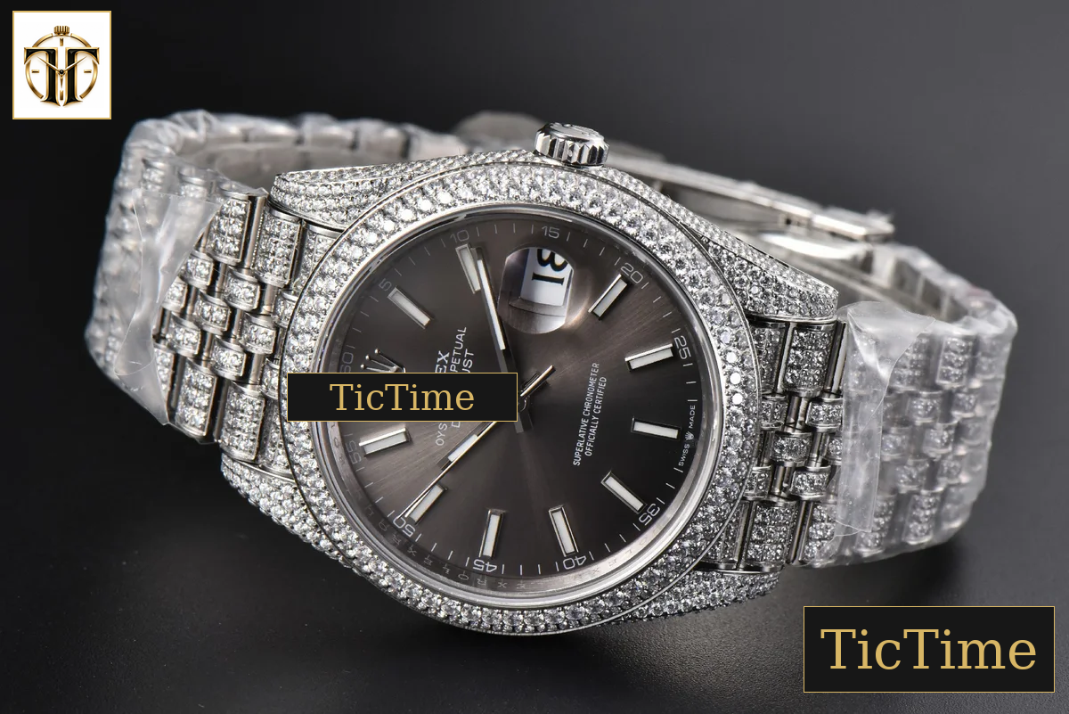 Datejust Full 41mm GMF Diamond Gray Dial Jubilee Bracelet A2824 — foto 15