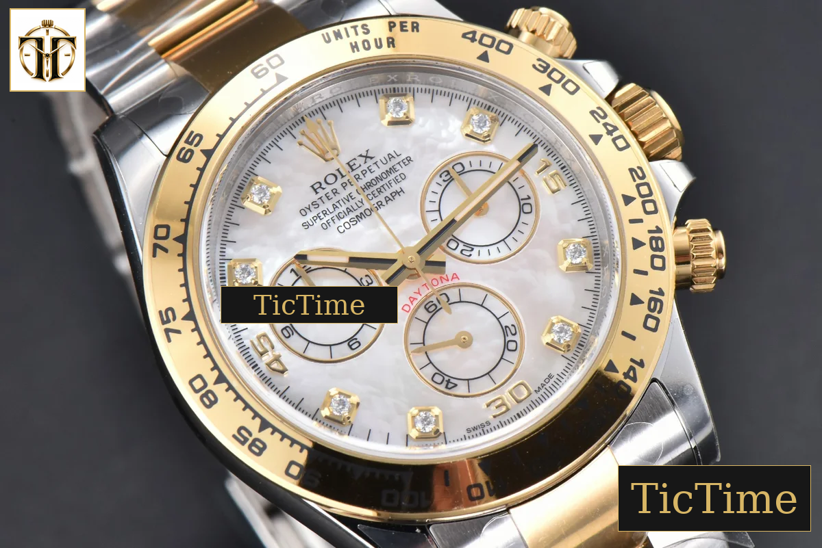 Daytona 116503 40mm Clean Factory YG/SS MOP Dial Diamond Marker YG/SS Bracelet A4130 — foto 15