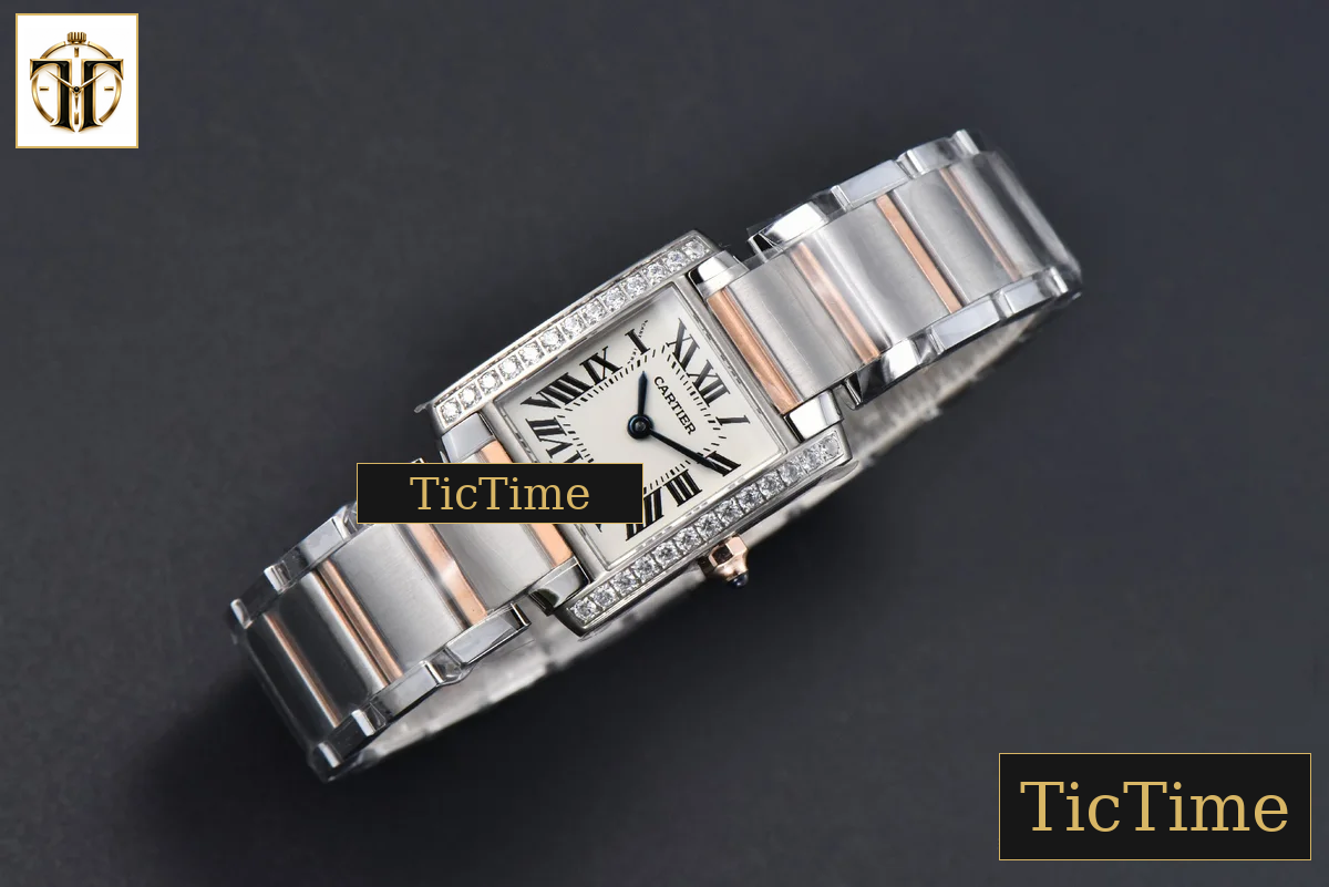 Tank Francaise Small 25.7mmx21.2mm 8848F Diamond RG/SS Bracelet Quartz — foto 4