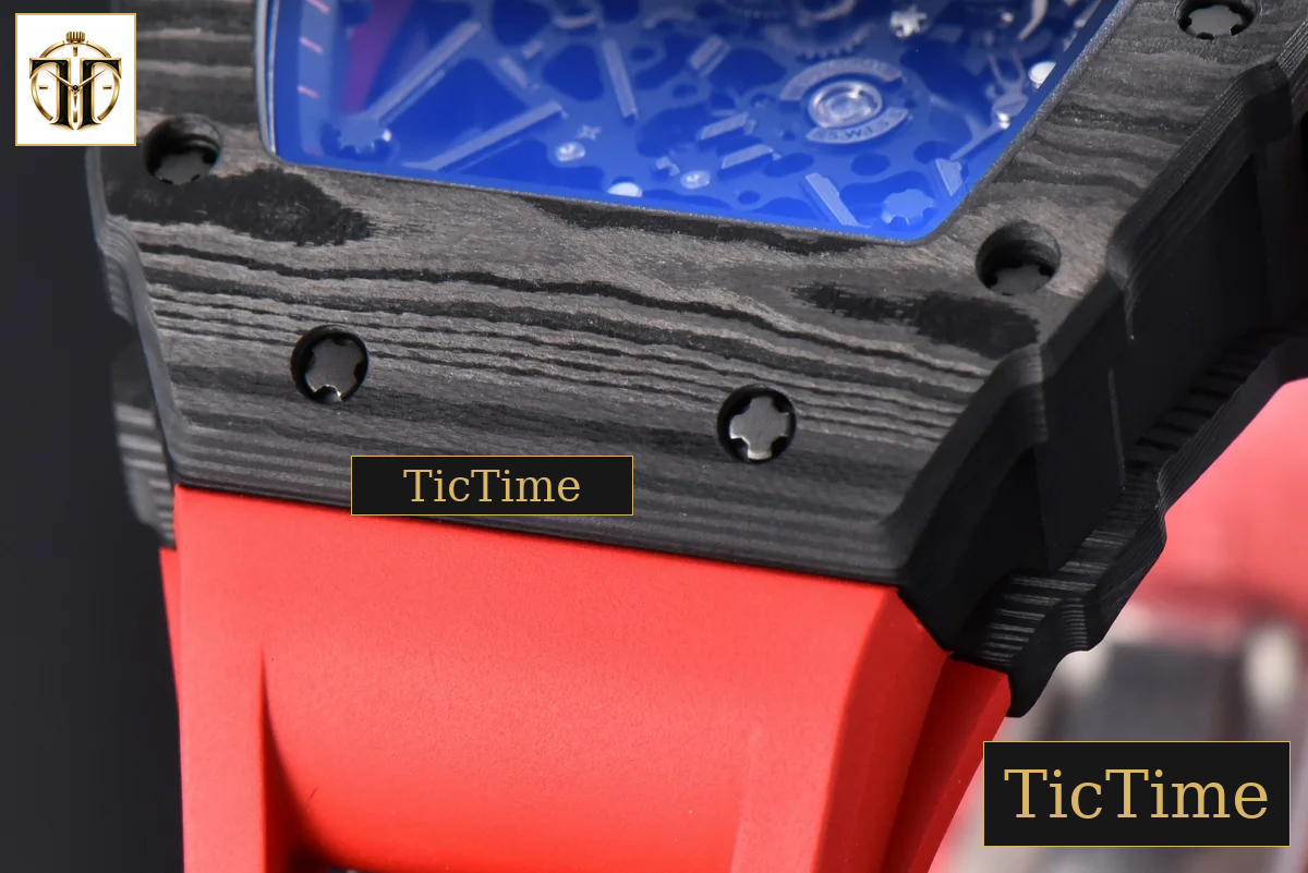 NTPT RM035-02 42mm ZF Skeleton Dial Red Rubber Strap NH05A — foto 12