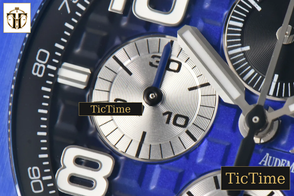 Royal Oak Offshore 26405 44mm RSF Ceramic Blue Dial Silver Subdial Blue Rubber Strap A3126 — foto 6
