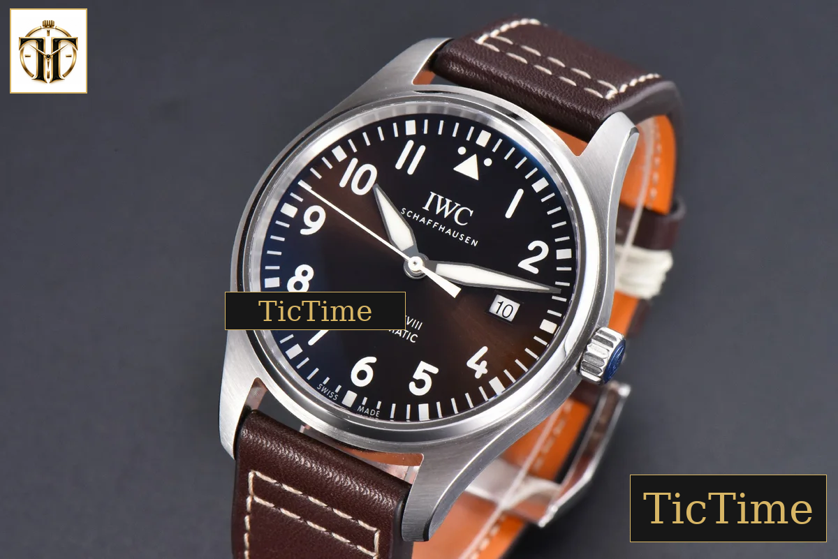 Mark XVIII IWC327003 40mm V7F Brown Dial Brown Leather Strap A2892 — foto 4