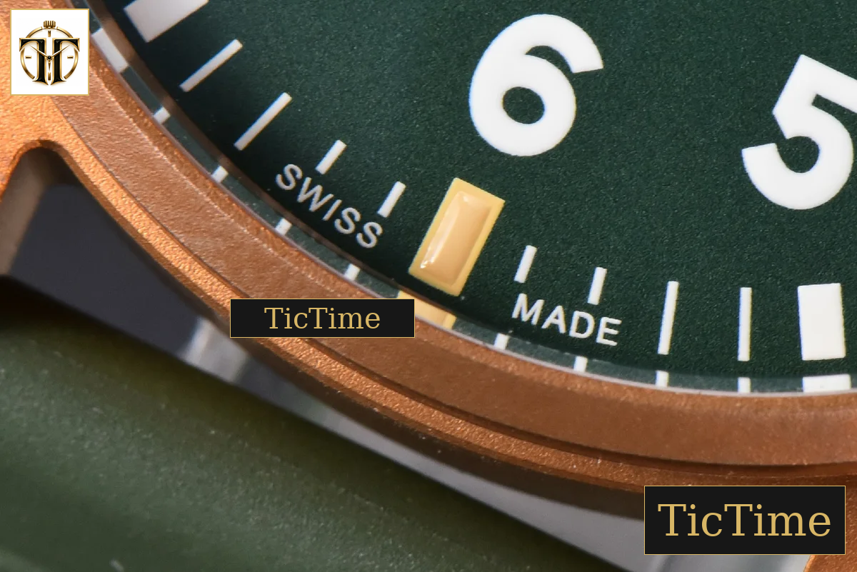 Big Pilot IW329702 43.8mm M+F Bronze Green Dial Green Rubber Strap A2892 — foto 9