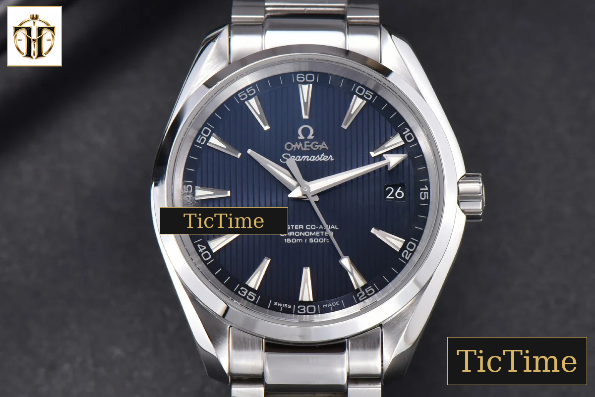 Aqua Terra 150M 41mm VSF Blue Textured Dial SS Bracelet A8500 — foto 3