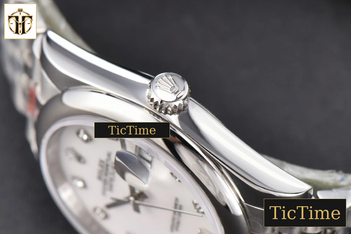 DateJust 36mm GMF SS Smooth Bezel White Dial Diamond Marker Jubilee Bracelet VR3235 — foto 13