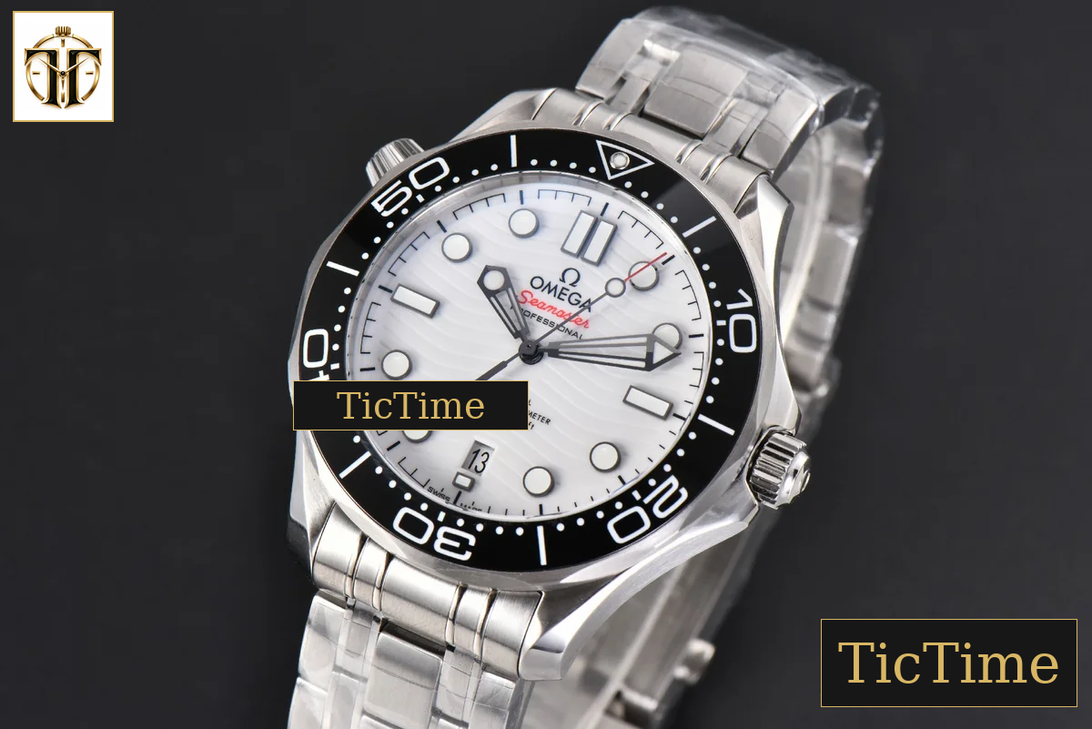 Seamaster Diver 300M 42mm ZF Black Ceramic White Dial SS Bracelet A8800 — foto 4