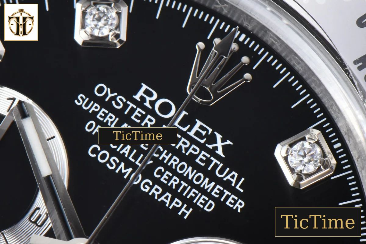 Daytona 116509 40mm Clean Factory SS Black Dial Diamond Marker SS Bracelet A4130 — foto 6