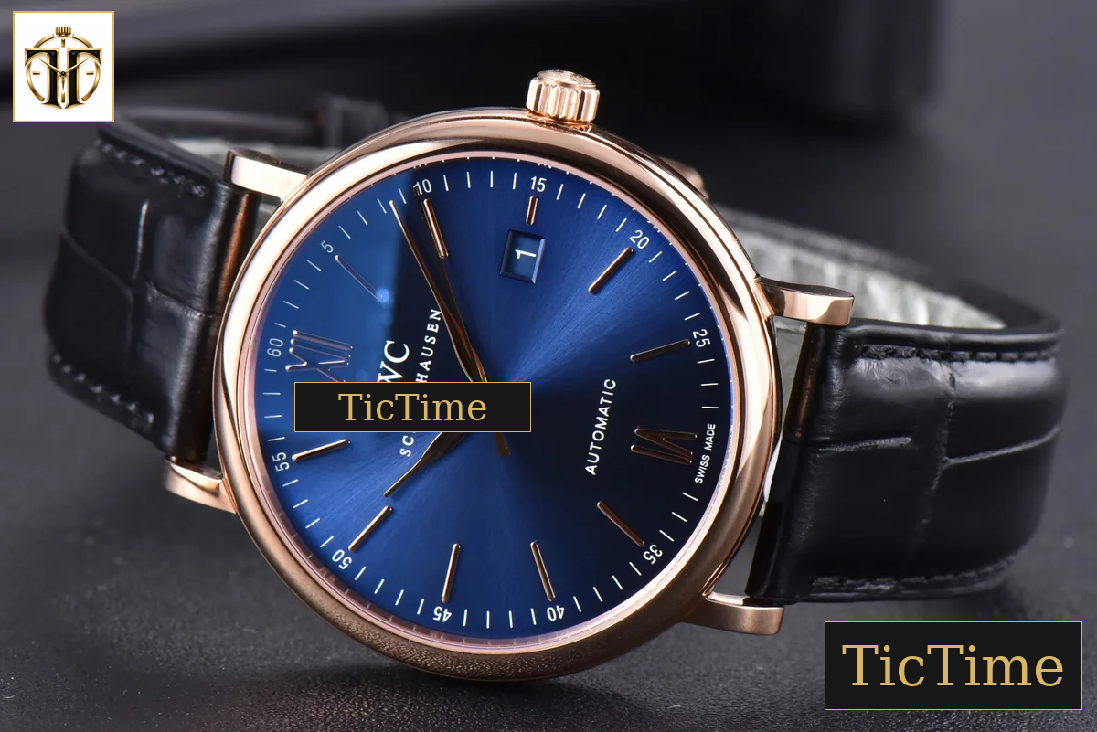 Portofino ‘150 Years’ 40mm V7F RG Blue Dial RG Markers Black Leather Strap / A2892 — foto 12