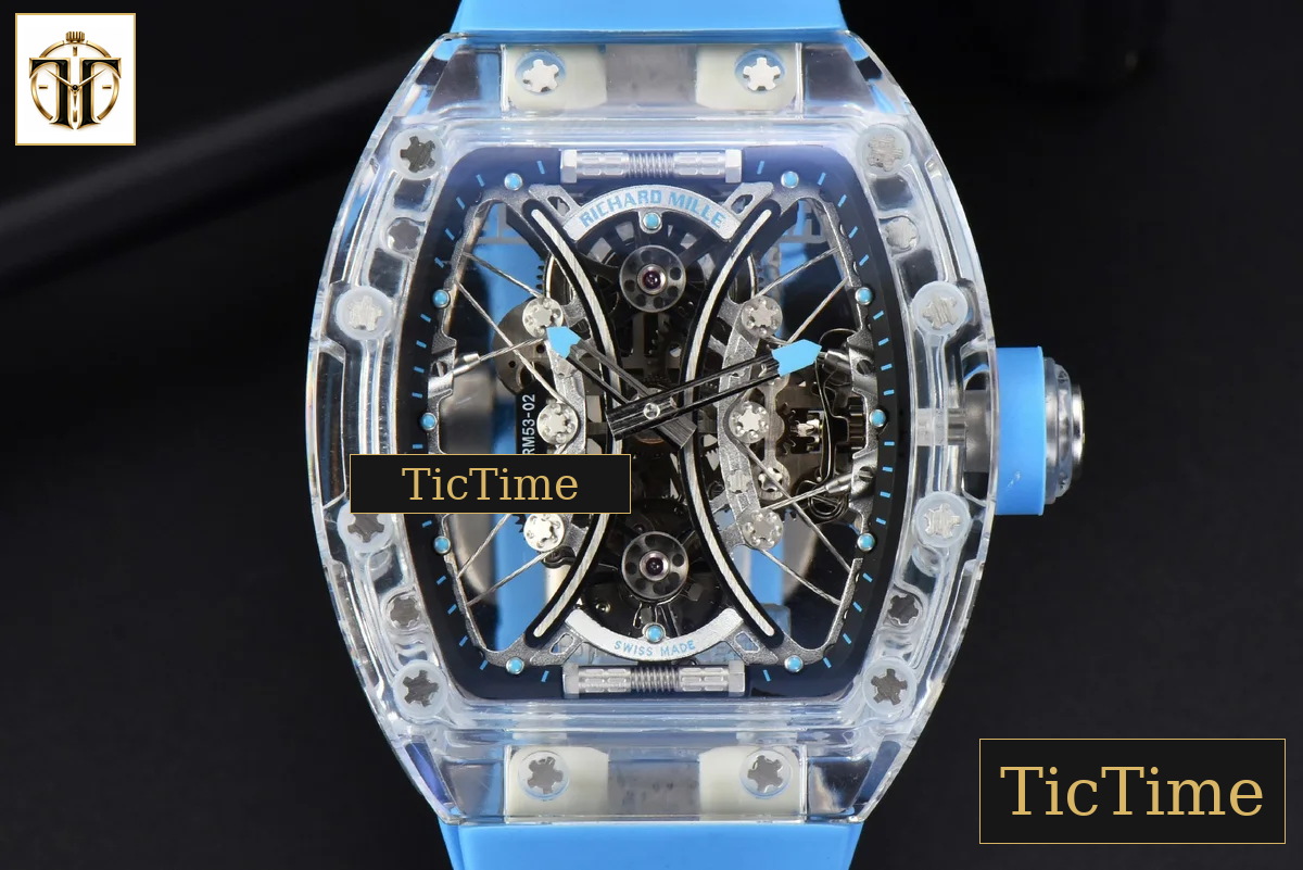 Transparent Case Tourbillon RM053-02 44.5mm JBF Ice Blue Rubber Strap — foto 2