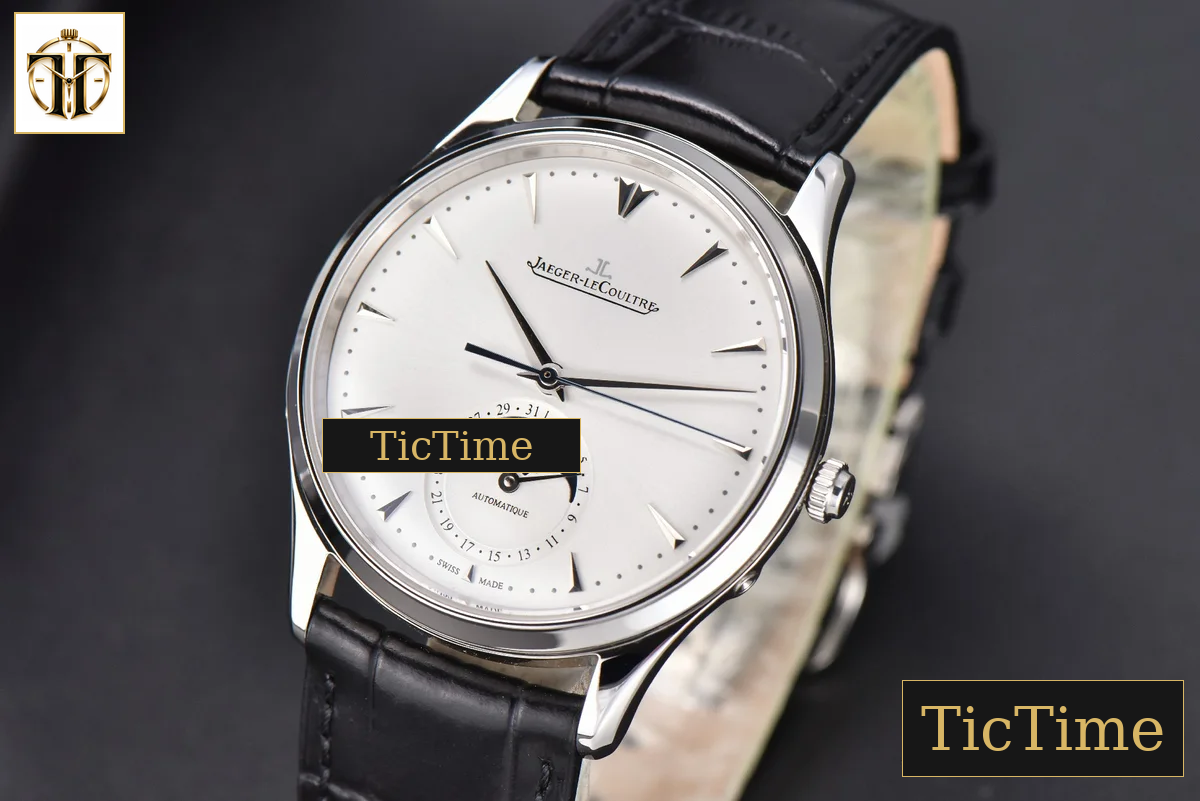 Master Ultra Thin Moon 1368420 39mm YLF SS White Dial Black Leather Strap A925 — foto 6