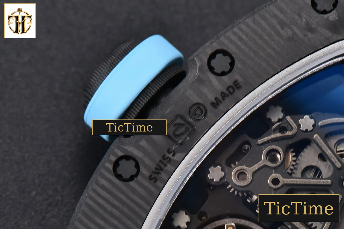 NTPT RM055 42.7mm BBRF Blue Skeleton Dial Blue Rubber Strap RMUL2 — foto 21