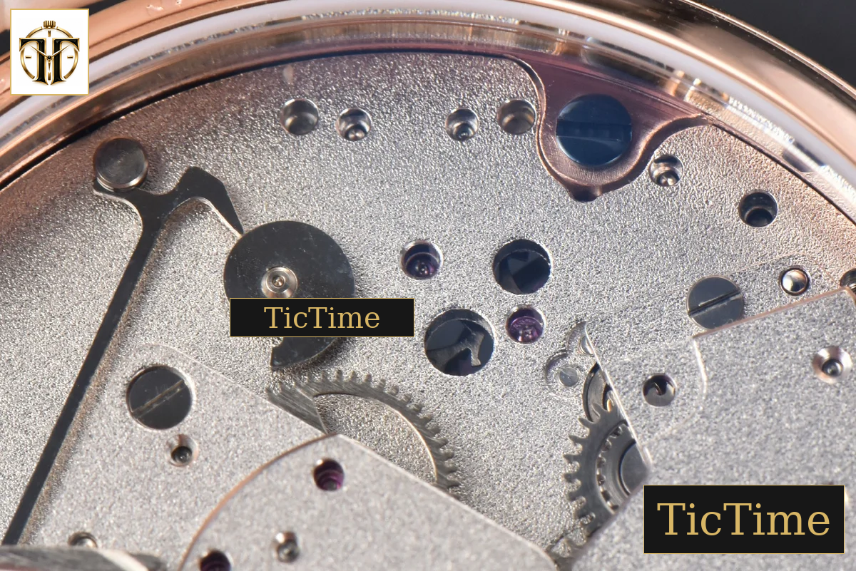 Tradition 7038BR 40mm ZF RG Diamond Gray Dial Silver Subdial White Leather Strap A505 — foto 23