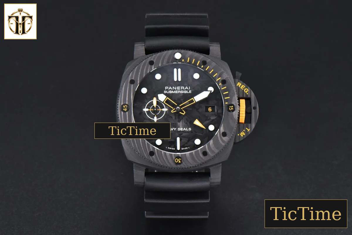 Submersible GMT Carbotech PAM 1324 44mm VSF Black Dial Rubber Strap P900 — foto 3