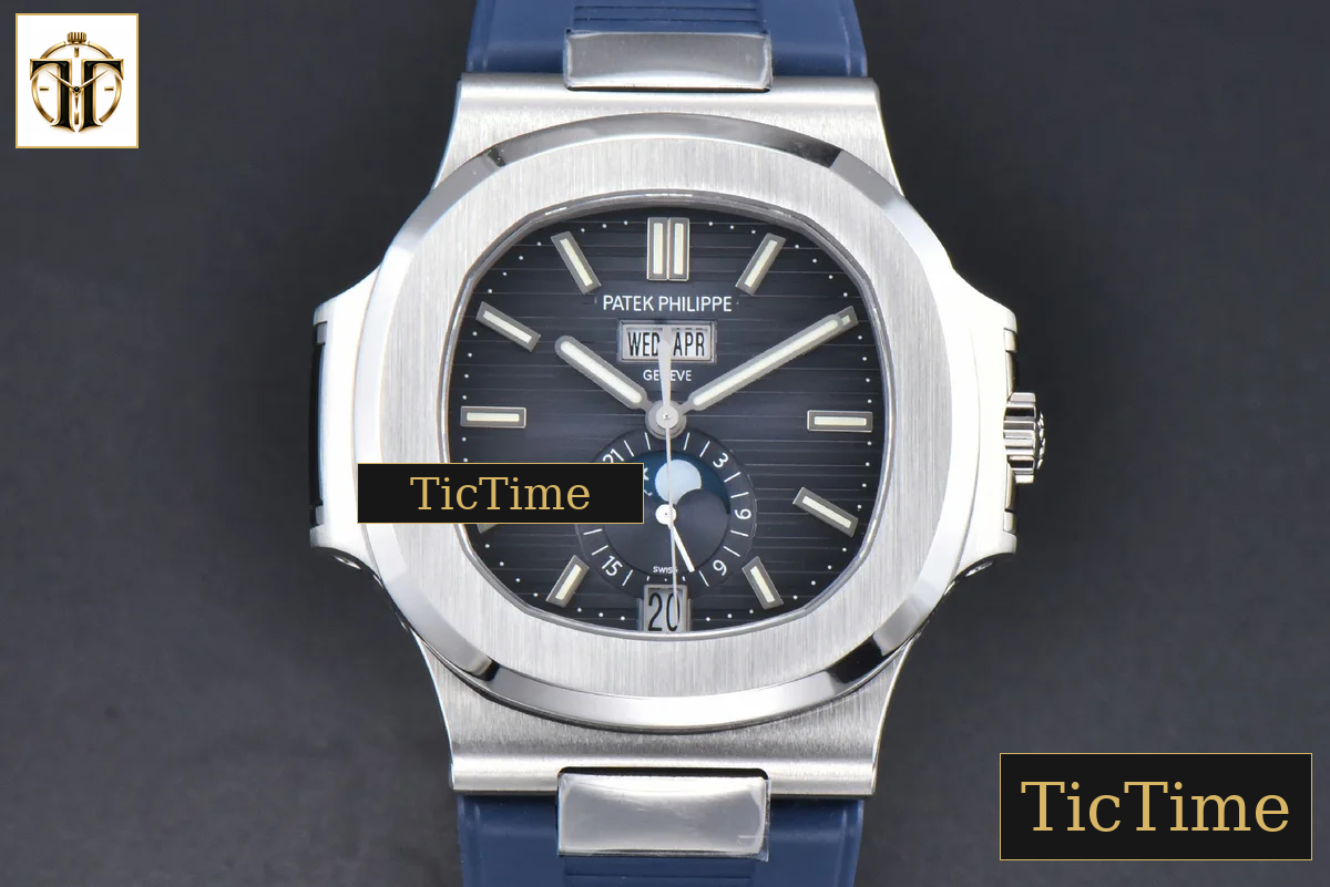Nautilus Full Function 5726 40.5mm PPF Blue Dial Blue Rubber Strap A324 — foto 2
