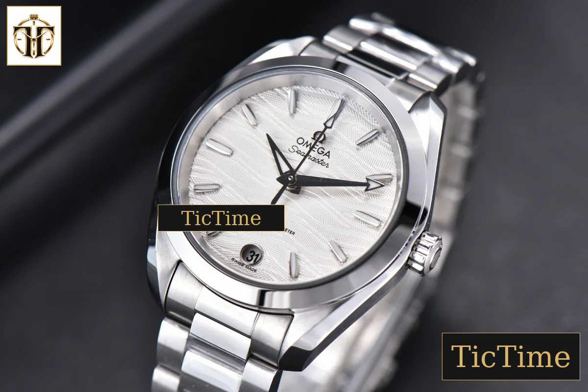Aqua Terra 150M Ladies 34mm VSF White Wave Dial Silver Marker SS Bracelet A8800 — foto 5