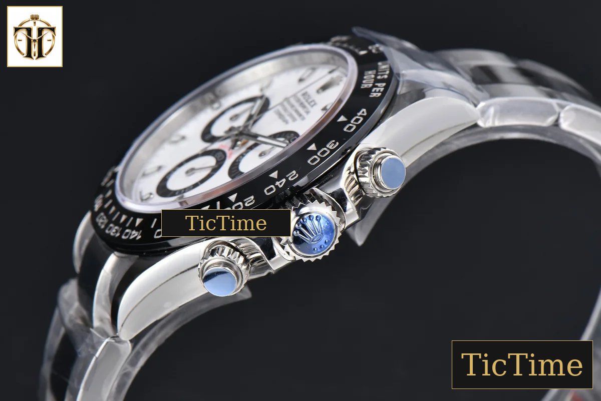 Daytona 116500 40mm APSF SS Panda White Dial Ceramic Bezel SS Bracelet SH4130 — foto 12