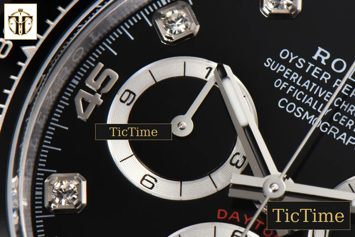 Daytona Blac Dial 116519 40mm BTF Diamond Marker Oysterflex Strap SA4130 — foto 6
