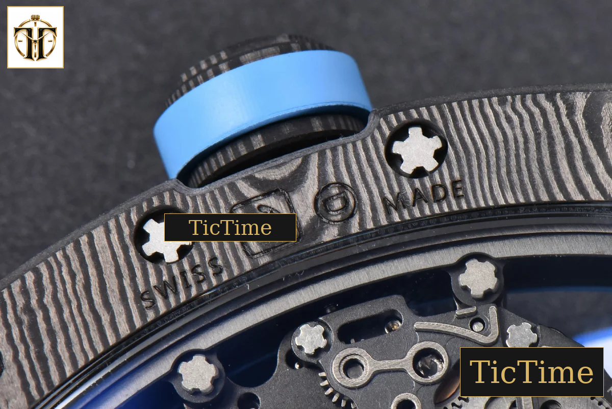 NTPT RM055 42mm RMF Blue Skeleton Dial White Rubber Strap RMUL2 — foto 23
